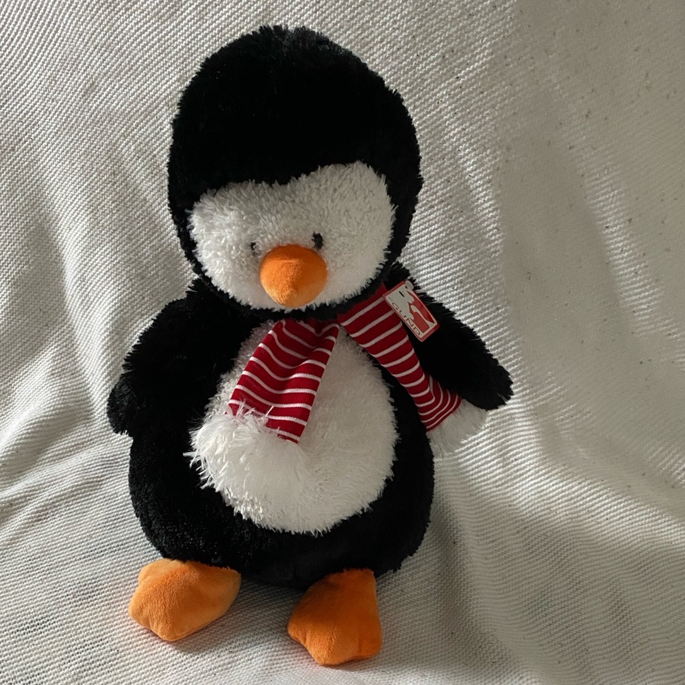 Gund penguin plush with scarf